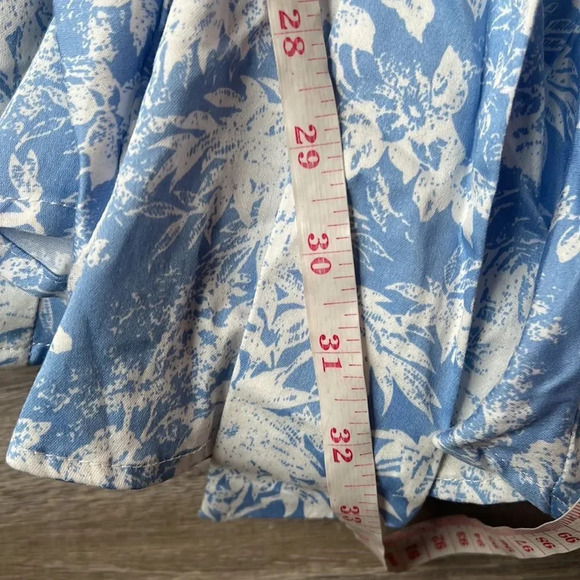 NEW Wayf ALTONIA BOTANICAL PRINT SWING DRESS IN BLUE TOILE - Picture 11 of 12